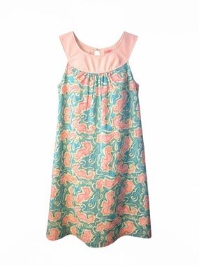 NWT Lilly Pulitzer Sleeveless Swirl Print Summer Dress in Pink & Teal Size 10